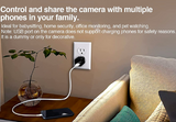 Spy Camera Charger Wifi 1080P HD Small Nanny Wireless Cam Remote View Open Box