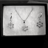 Snowflake Necklace and Earring SET - Wholesale - Brulla Girl LLC