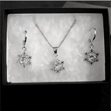 Snowflake Necklace and Earring SET - Wholesale - Brulla Girl LLC