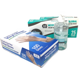 Face Mask, Gloves & Hand Sanitizer Preparation Clean Sanitize SET-Full-Size Items